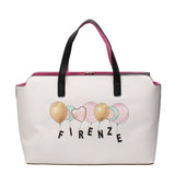 100% poliuretano B16442-BIANCO Borsa a mano da donna Modello Allegria Braccialini