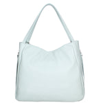 Borsa a spalla da donna Misto pelle e tessuto 07155-D102 CIELO Roberta Rossi