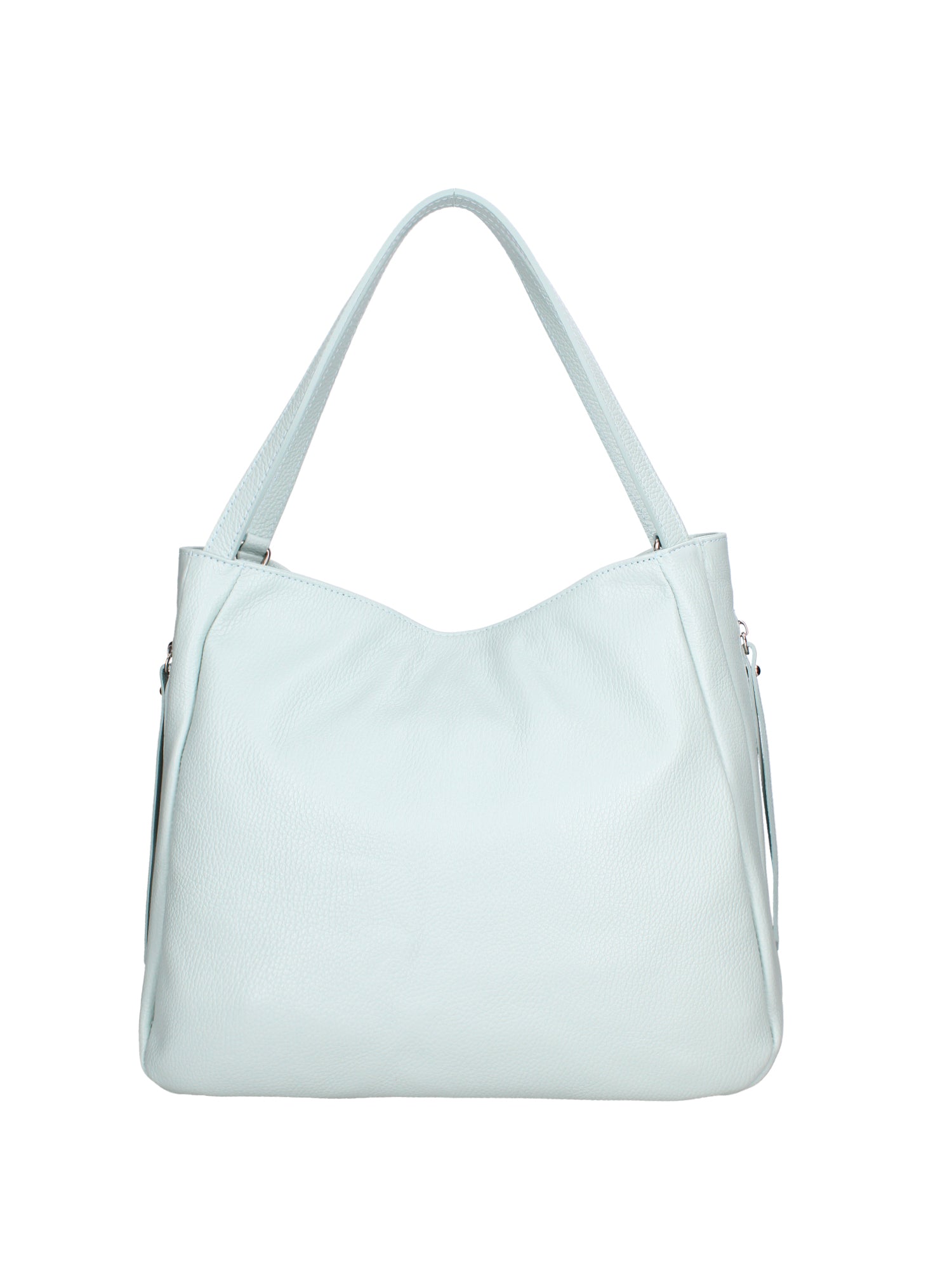 Borsa a spalla da donna Misto pelle e tessuto 07155-D102 CIELO Roberta Rossi