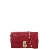 Borsa a tracolla da donna Vera pelle 00734-LU08 ROSSO Viola Castellani