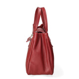 Ascoli Borsa a mano da donna Pelle stampata cocco 7718-D10 RUBINO Gave Lux