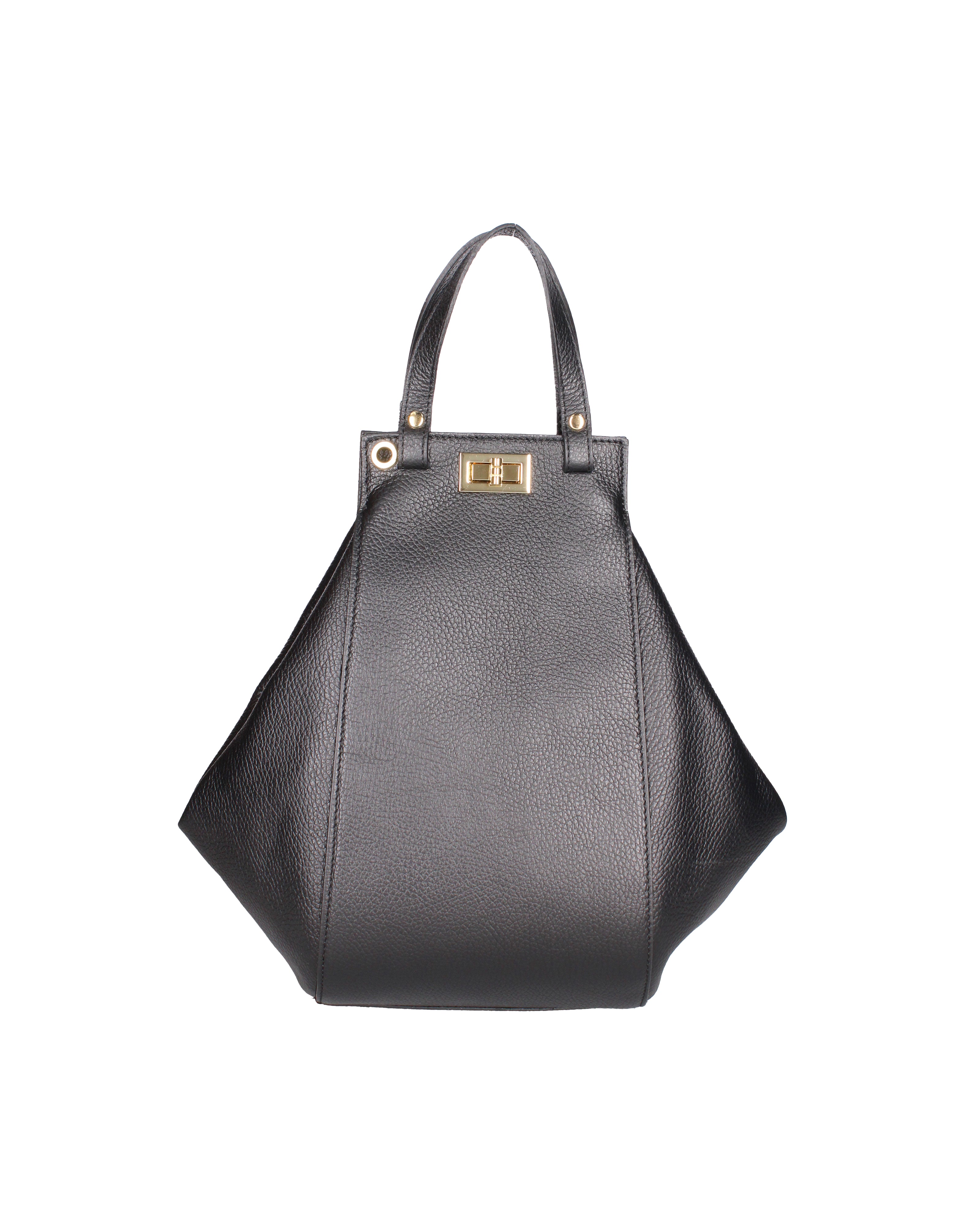 Lindsey Borsa a mano da donna 100% vera pelle 07162-D28 NERO Viola Castellani