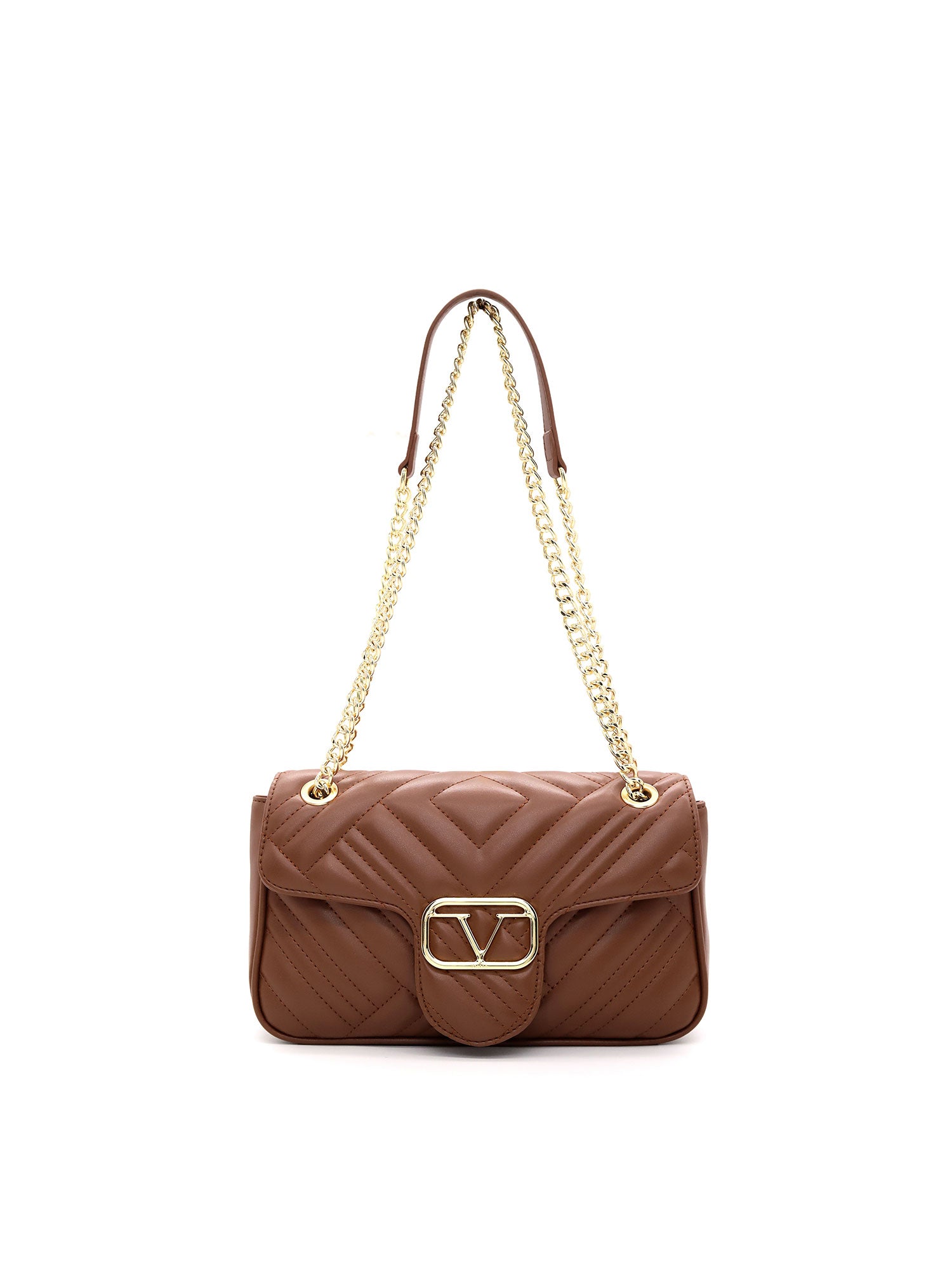 Siviglia Borsa a tracolla da donna Ecopelle VT-206-MARRONE 19V69 Italia