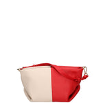 Borsa a spalla da donna Vera pelle 07165-D58 ROSSO+D37 LATTE Roberta Rossi