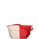 Borsa a spalla da donna Vera pelle 07165-D58 ROSSO+D37 LATTE Roberta Rossi