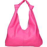 Borsa a spalla da donna 100% vera pelle 07156-D02 FUXIA Viola Castellani