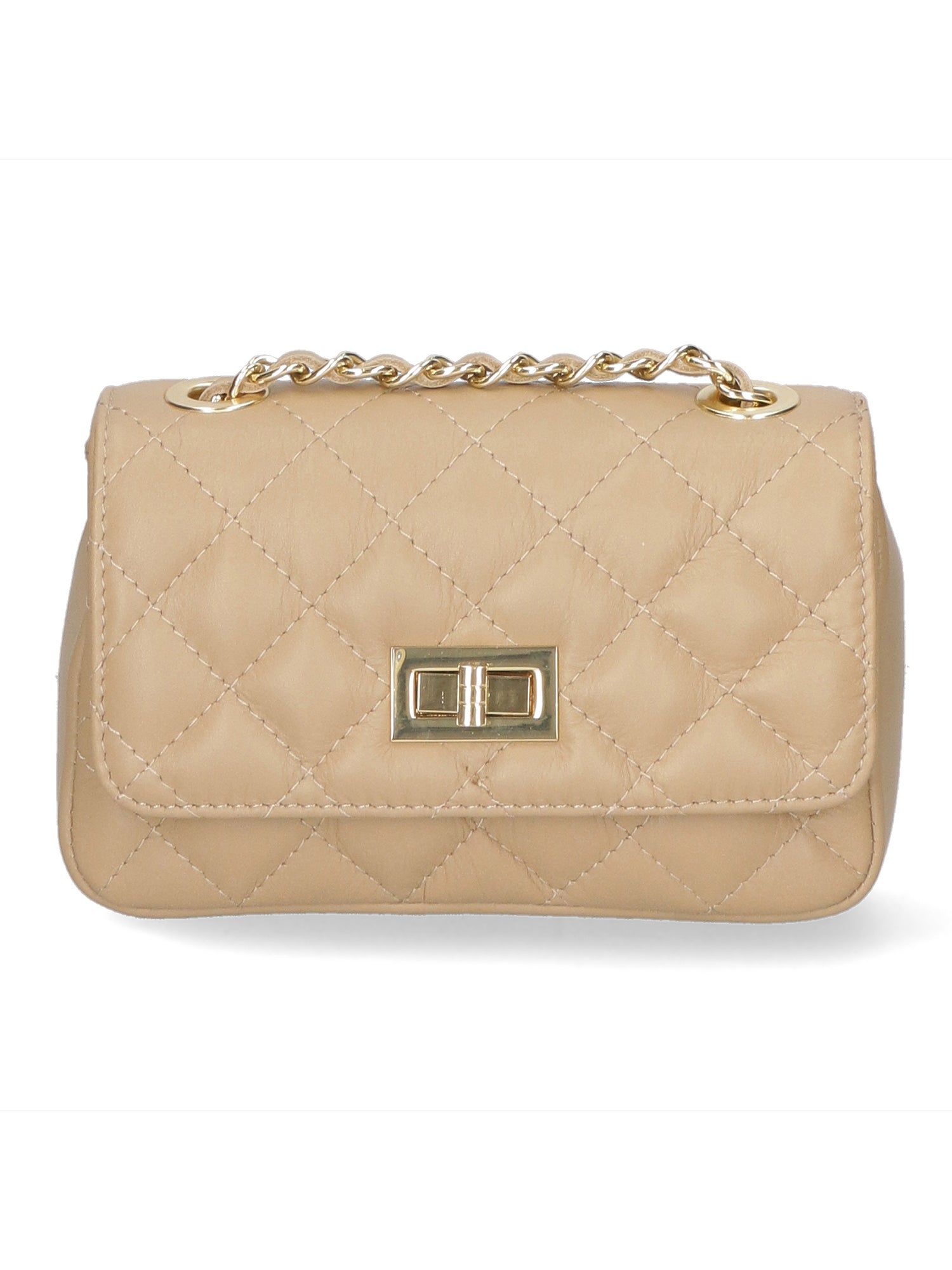 Carolina Borsa a spalla da donna Vera pelle 1073-S40 TAUPE Gave Lux