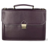 Dafne Borsa da lavoro unisex Vera pelle 7004-VIOLA Gave Lux