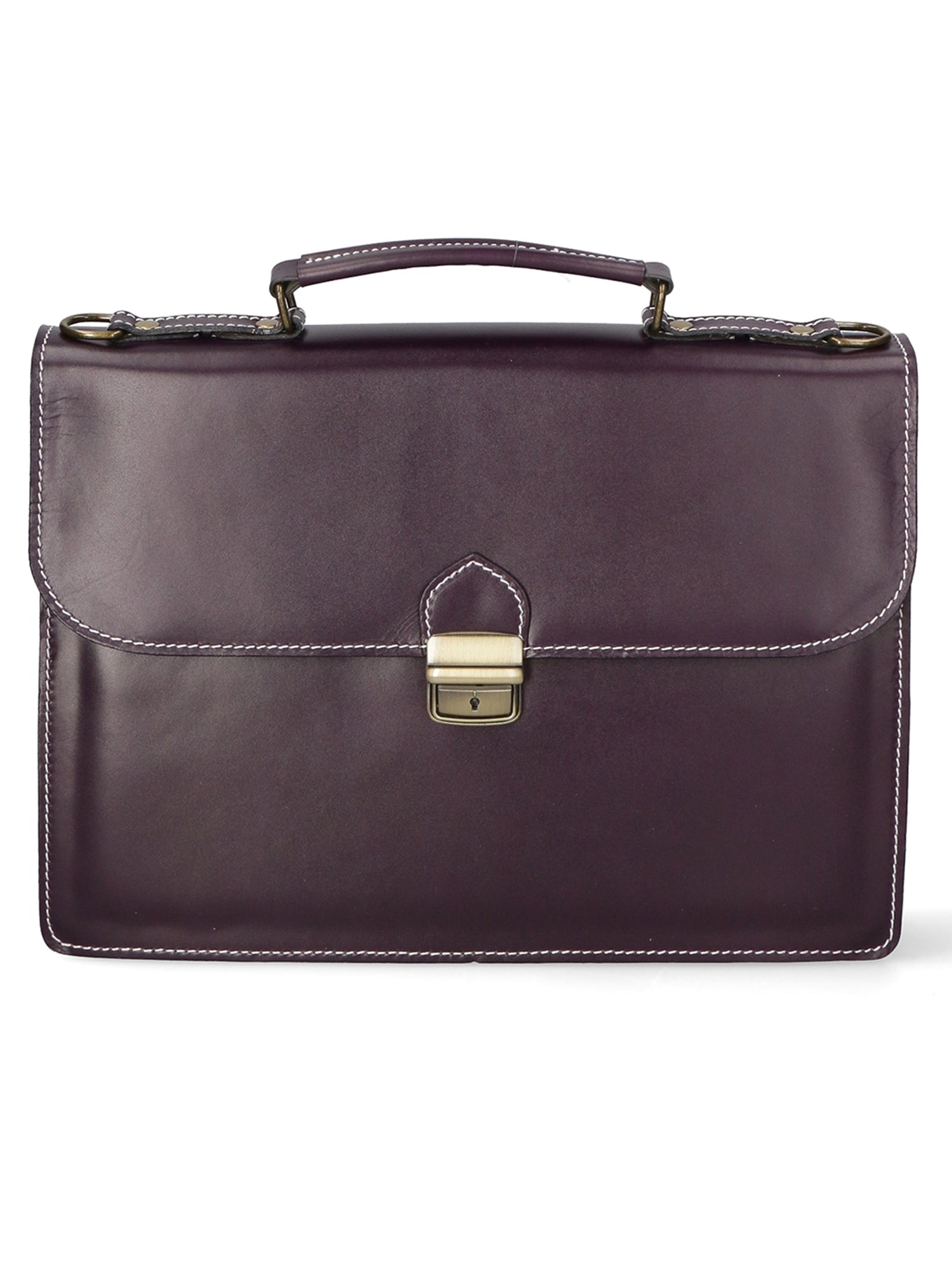Dafne Borsa da lavoro unisex Vera pelle 7004-VIOLA Gave Lux