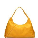 Borsa a spalla da donna Vera pelle 07233-D04 GIALLO+BIANCO Roberta Rossi