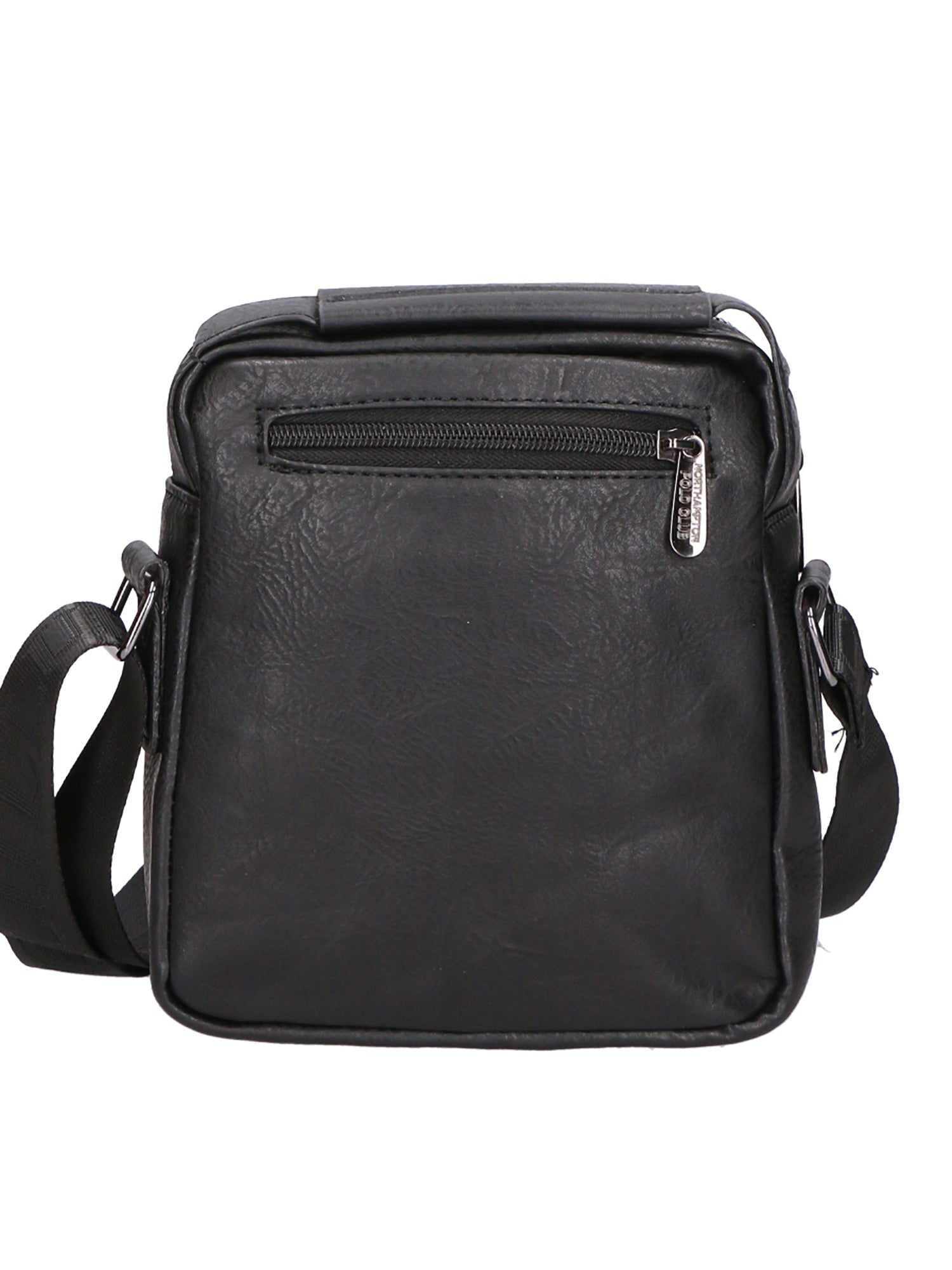 Borsa a tracolla uomo 100% pelle PU PCL3056-BLACK Northampton Polo Club
