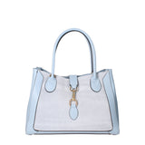 Jordana Borsa a mano da donna Vera pelle e suede 07150-L366 CIELO Viola Castellani