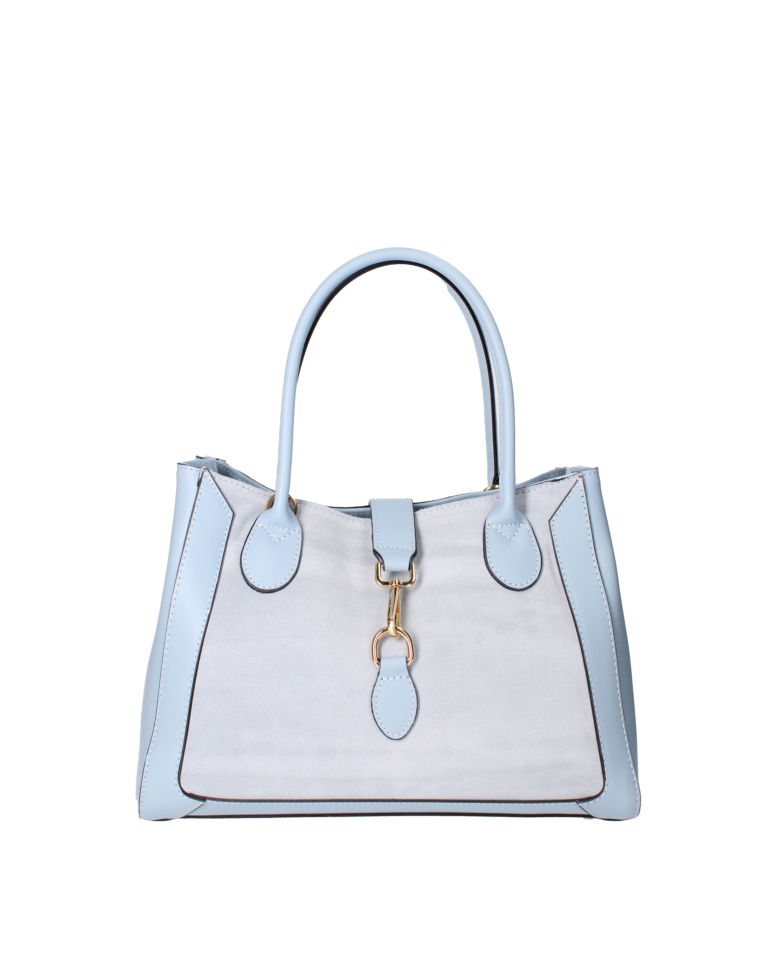 Jordana Borsa a mano da donna Vera pelle e suede 07150-L366 CIELO Viola Castellani