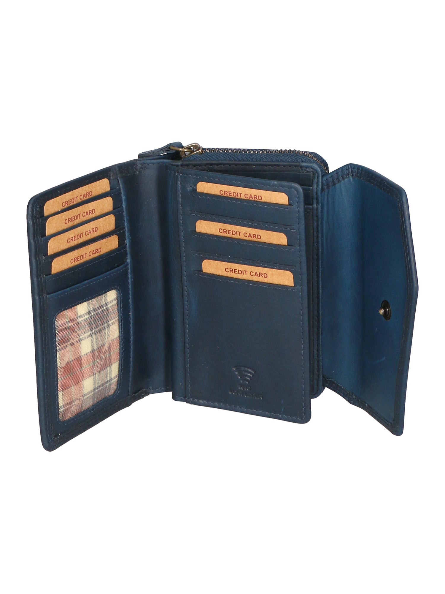 Portafoglio da uomo in vera pelle RFID HILB-13092-BLU Hill Burry