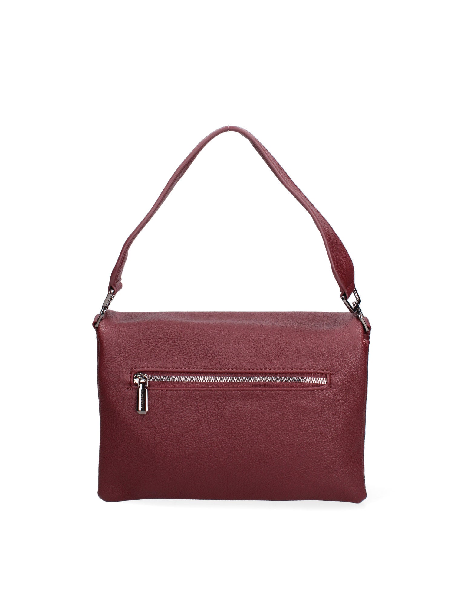 Borsa a spalla da donna Ecopelle vegana 637-1-BURGUNDY Diana&co