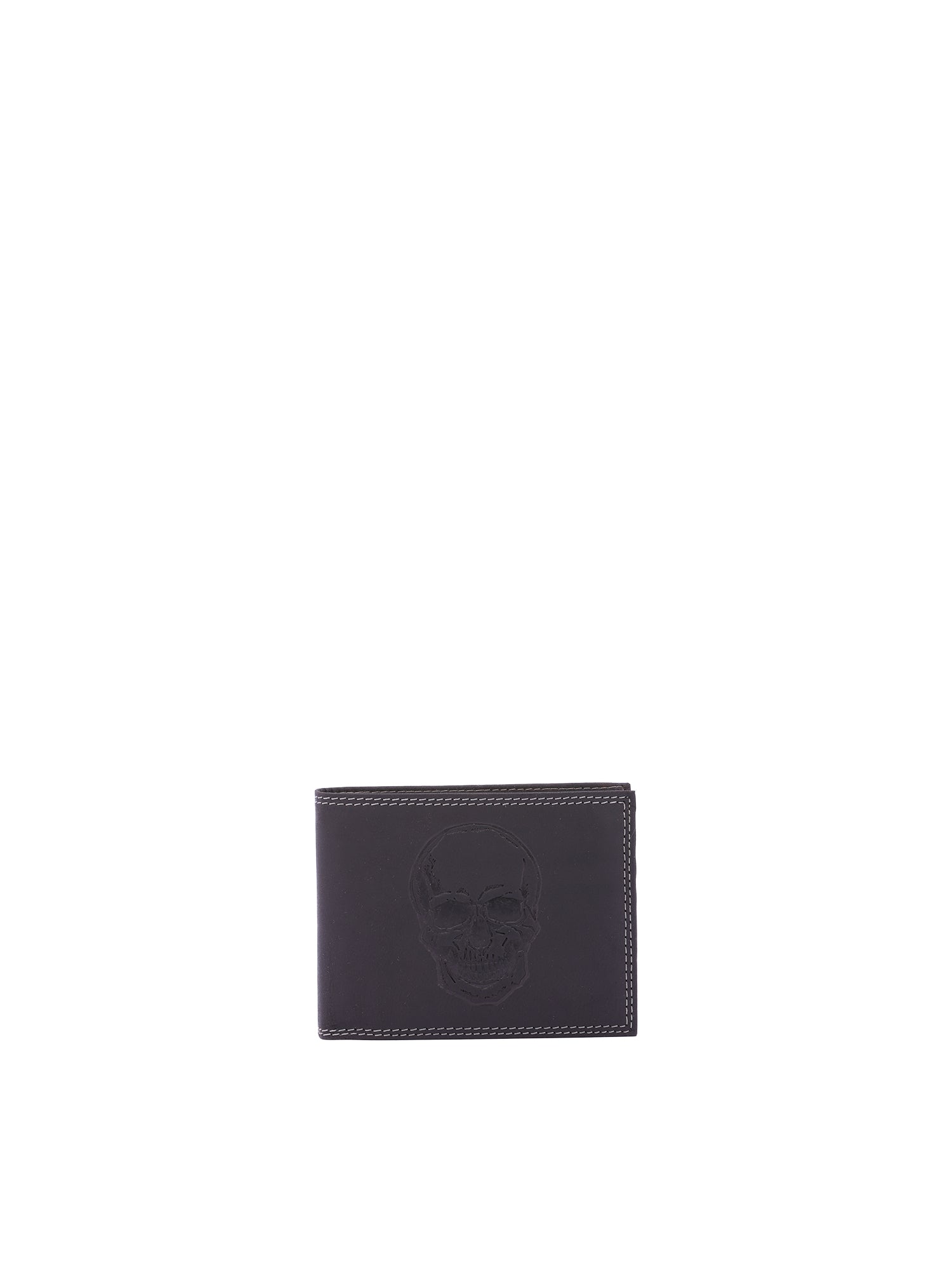 Portafoglio uomo in vera pelle Casual IN-1102-SKULL-NERO Sergio Valentini