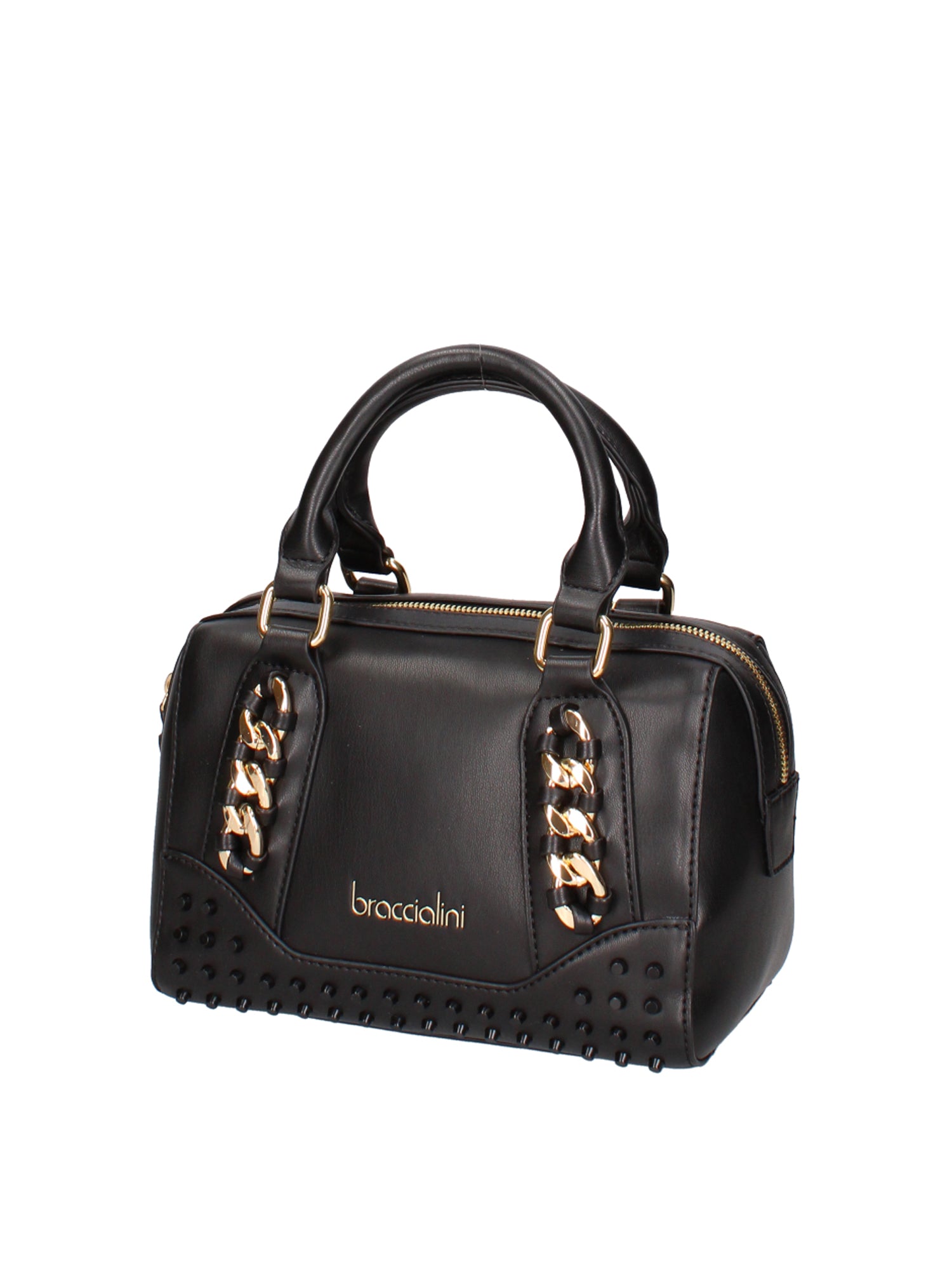 Seraphina Chic Borsa a mano da donna 100% poliuretano B16482-NERO Braccialini