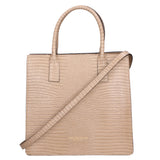 Giulia Borsa a mano da donna Vera pelle effetto cocco 468W-LU05 TAUPE CHIARO Viola Castellani