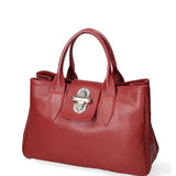 Ascoli Borsa a mano da donna Pelle stampata cocco 7718-D10 RUBINO Gave Lux