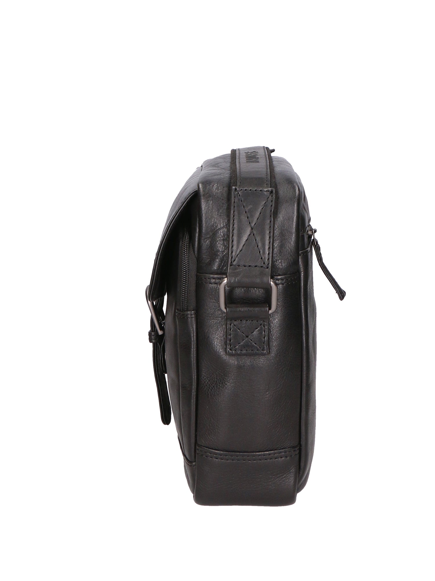 Borsa a tracolla unisex vera pelle 100% pelle di vacchetta SN5863847-BLACK Santini Firenze