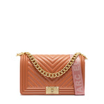Borsa a mano da donna 100% PVC FLAT M-RAME + OFF GOLD Marc Ellis