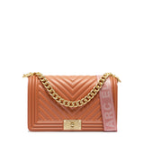 Borsa a mano da donna 100% PVC FLAT M-RAME + OFF GOLD Marc Ellis