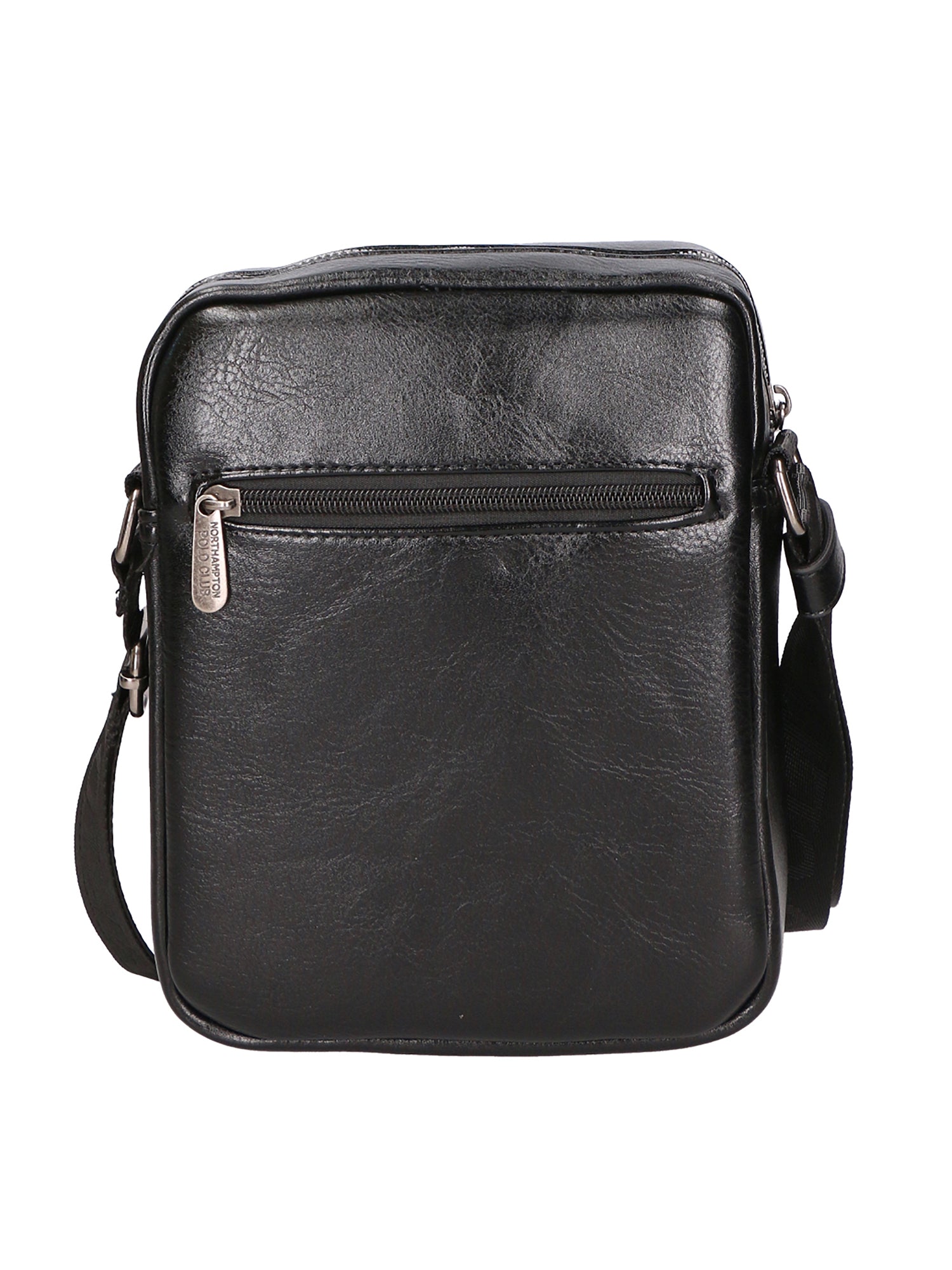 Borsa a tracolla uomo 100% pelle PU PCL3084-BLACK Northampton Polo Club