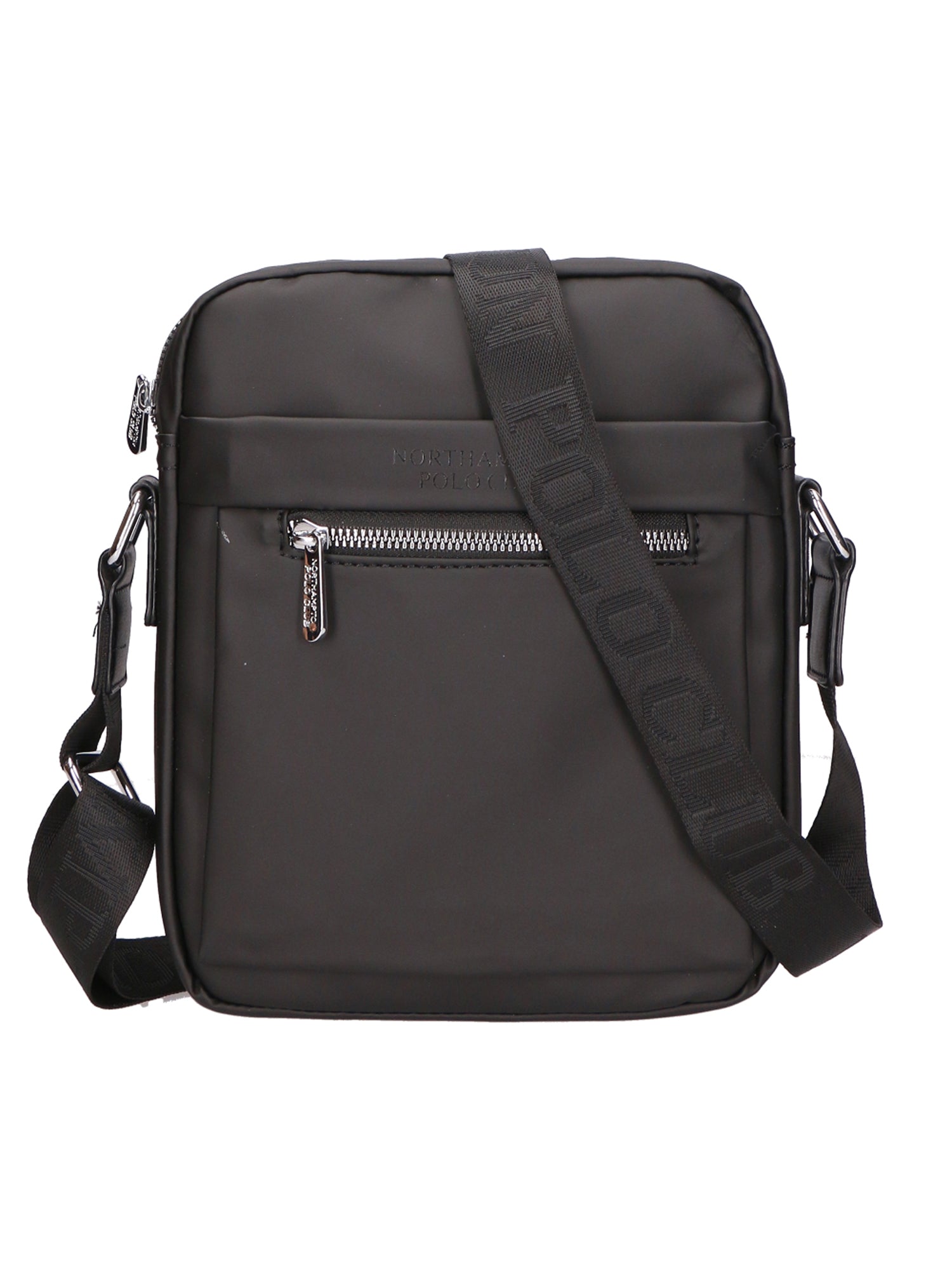 Borsa a tracolla uomo 100% PU Leather PCL3015-BLACK Northampton Polo Club