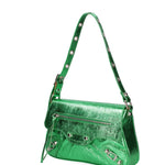 Borsa a spalla da donna Vera pelle 07234-L028 VERDE MEDIO Roberta Rossi