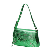 Borsa a spalla da donna Vera pelle 07234-L028 VERDE MEDIO Roberta Rossi