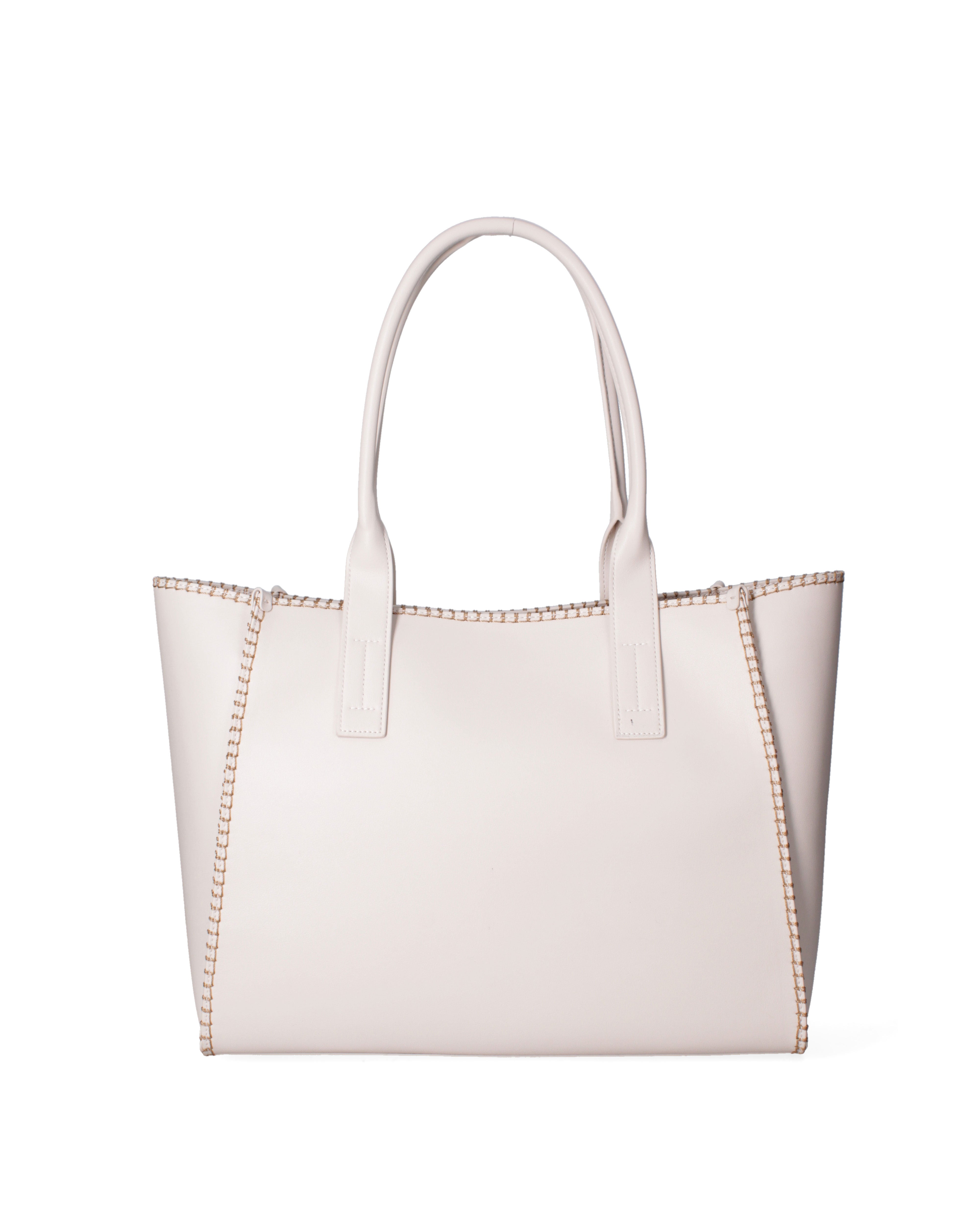 Borsa a spalla da donna 100% pelle riciclata 07225-Latte Viola Castellani