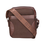 Borsa a tracolla uomo Pelle vegana e nylon PCL3062-COFFEE Northampton Polo Club