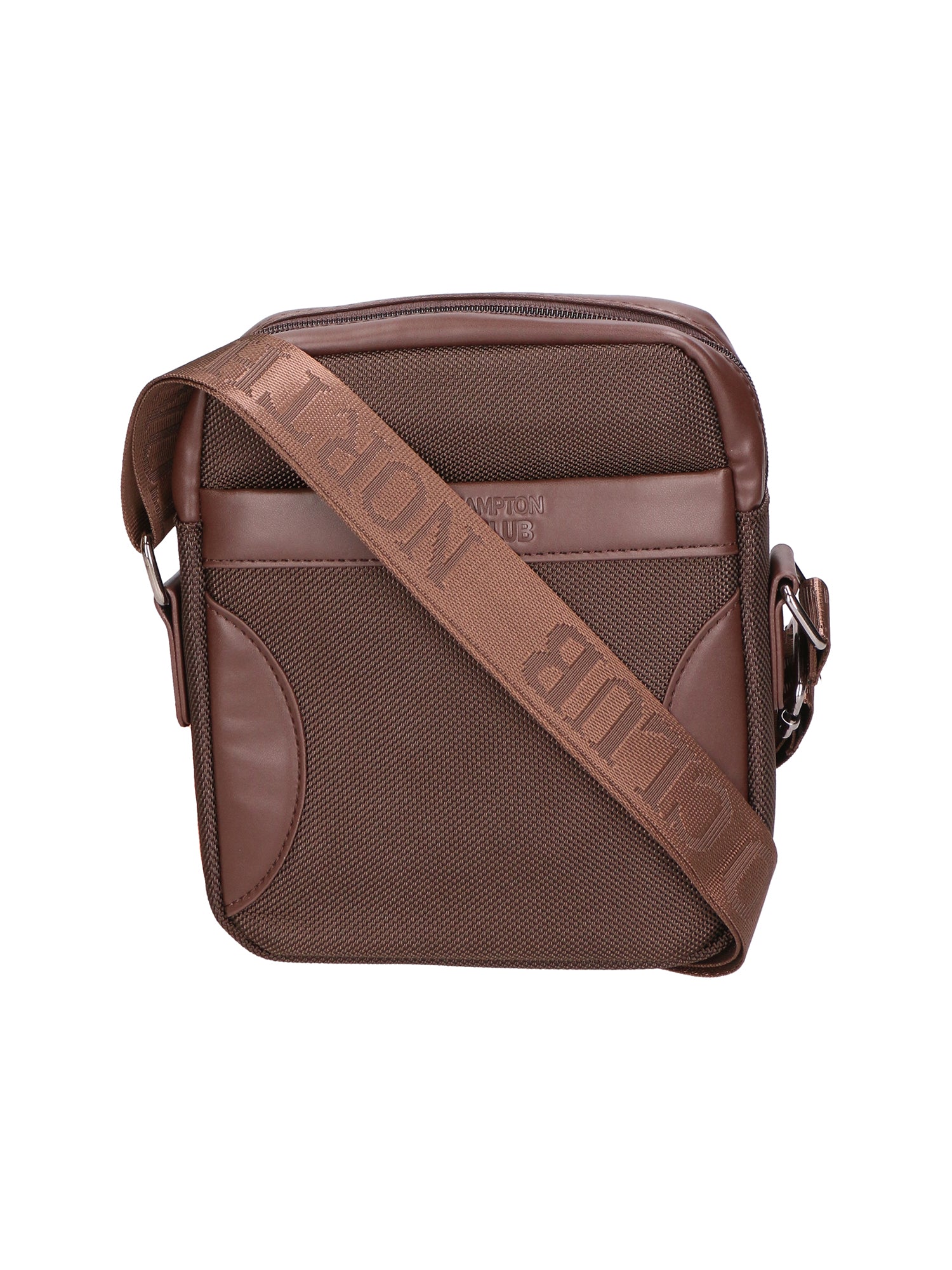 Borsa a tracolla uomo Pelle vegana e nylon PCL3062-COFFEE Northampton Polo Club
