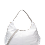 Borsa a spalla da donna Vera pelle 07233-D86 GRIGIO+BIANCO Roberta Rossi