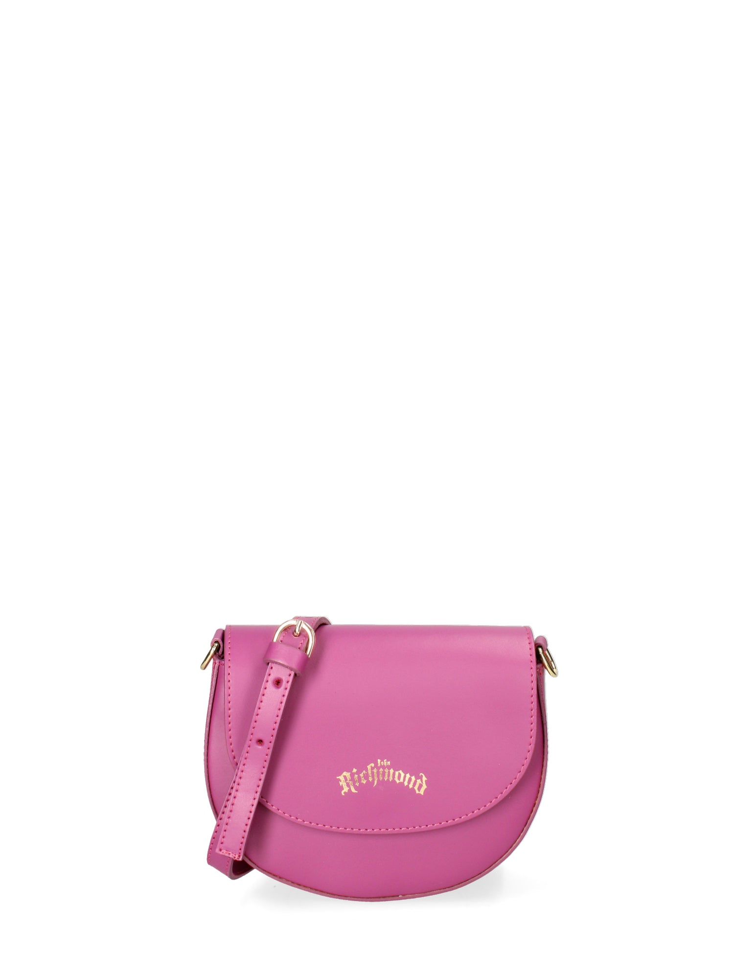 Borsa a tracolla da donna 100% pelle ruga JR-W-1017-D. FUXIA-GOLD John Richmond