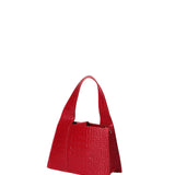 Borsa a mano da donna Vera pelle effetto cocco 07220-C58 ROSSO Roberta Rossi