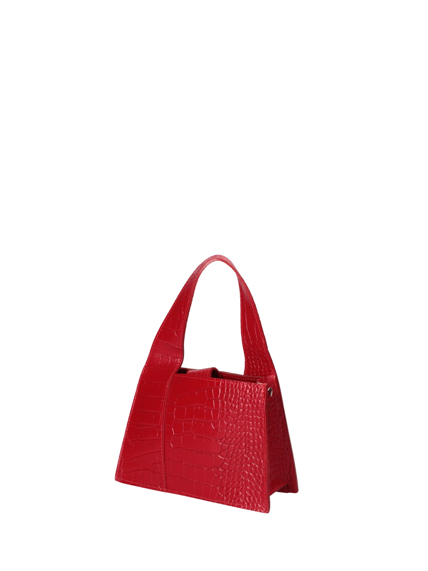 Borsa a mano da donna Vera pelle effetto cocco 07220-C58 ROSSO Roberta Rossi