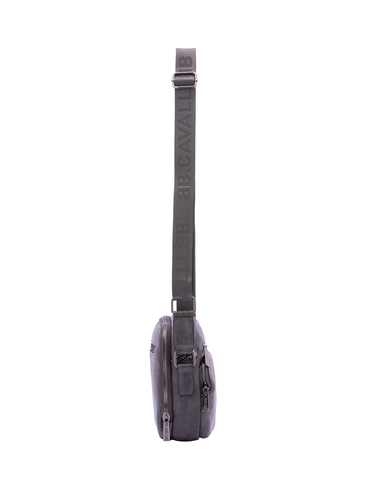 Borsa a tracolla da uomo Ecopelle BC1192-GRIGIO B Cavalli