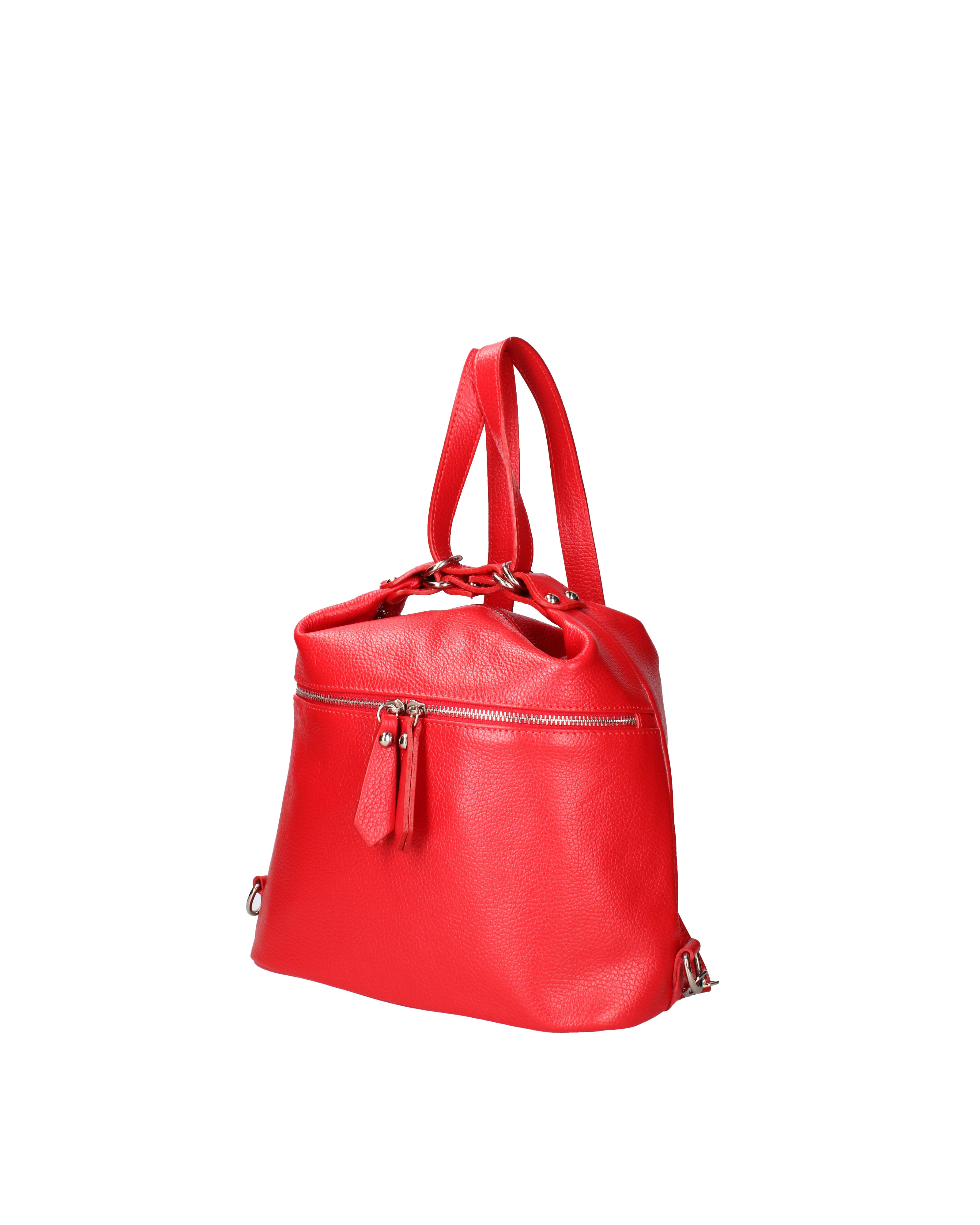 Bianca Borsa a spalla da donna Vera pelle 07136-D58 ROSSO FUOCO Viola Castellani