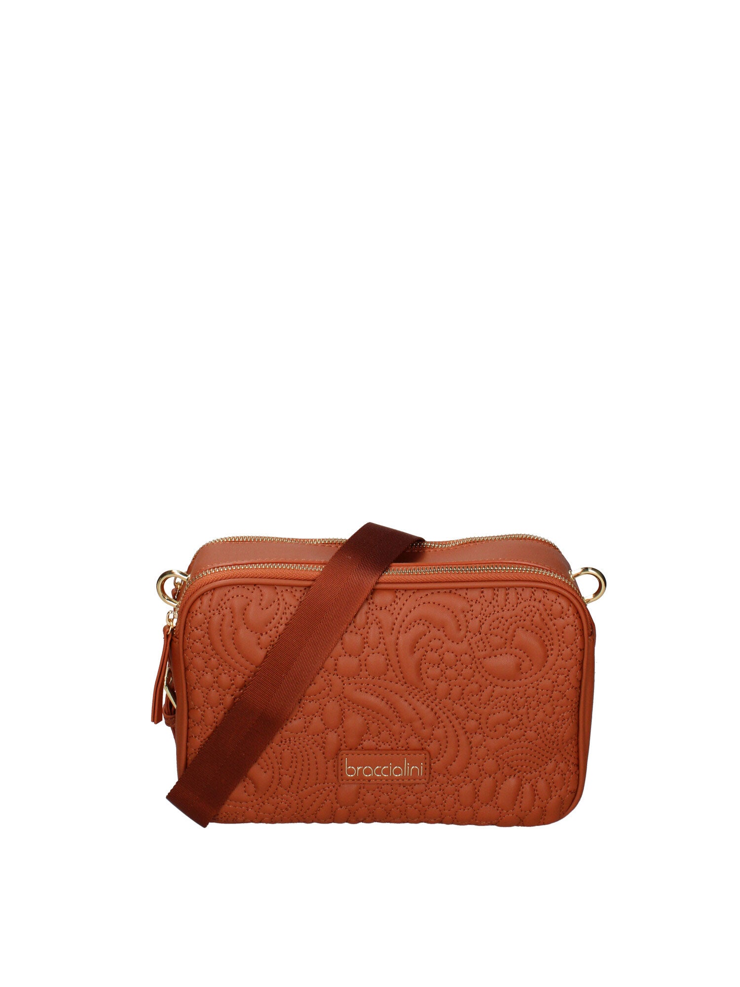 Celestina Nova Borsa a tracolla da donna 100% poliuretano B16894GR-MARRONE Braccialini
