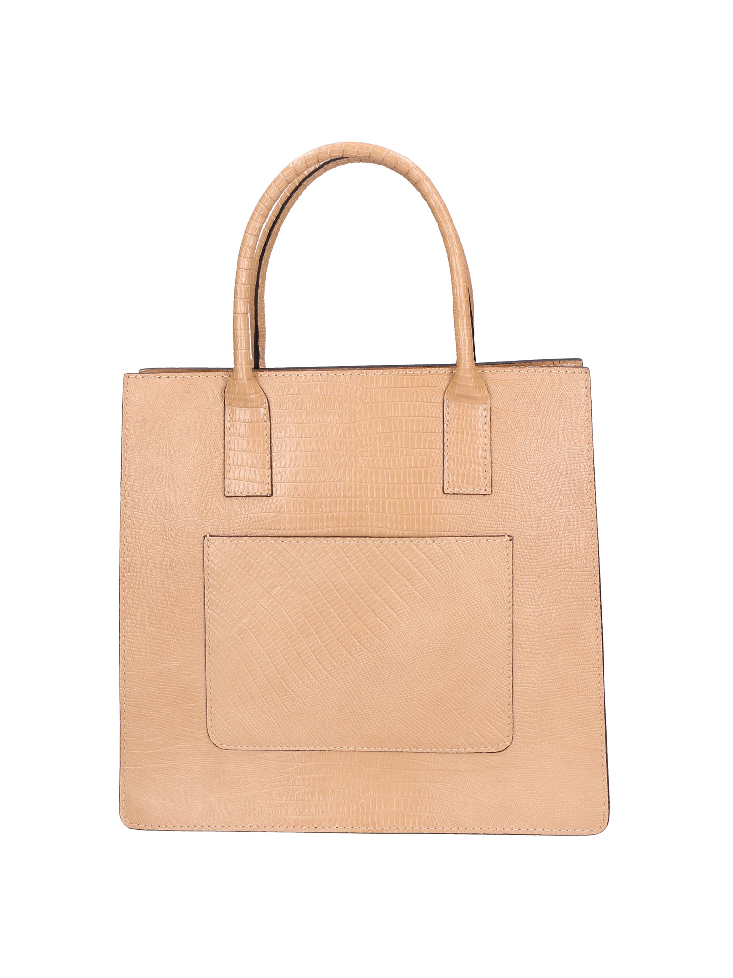 Giulia Borsa a mano da donna Vera pelle effetto cocco 468W-LU81 SABBIA Viola Castellani