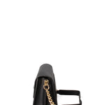 Borsa a tracolla da donna Vera pelle ruga JR-W-1155RU-BLACK-GOLD John Richmond