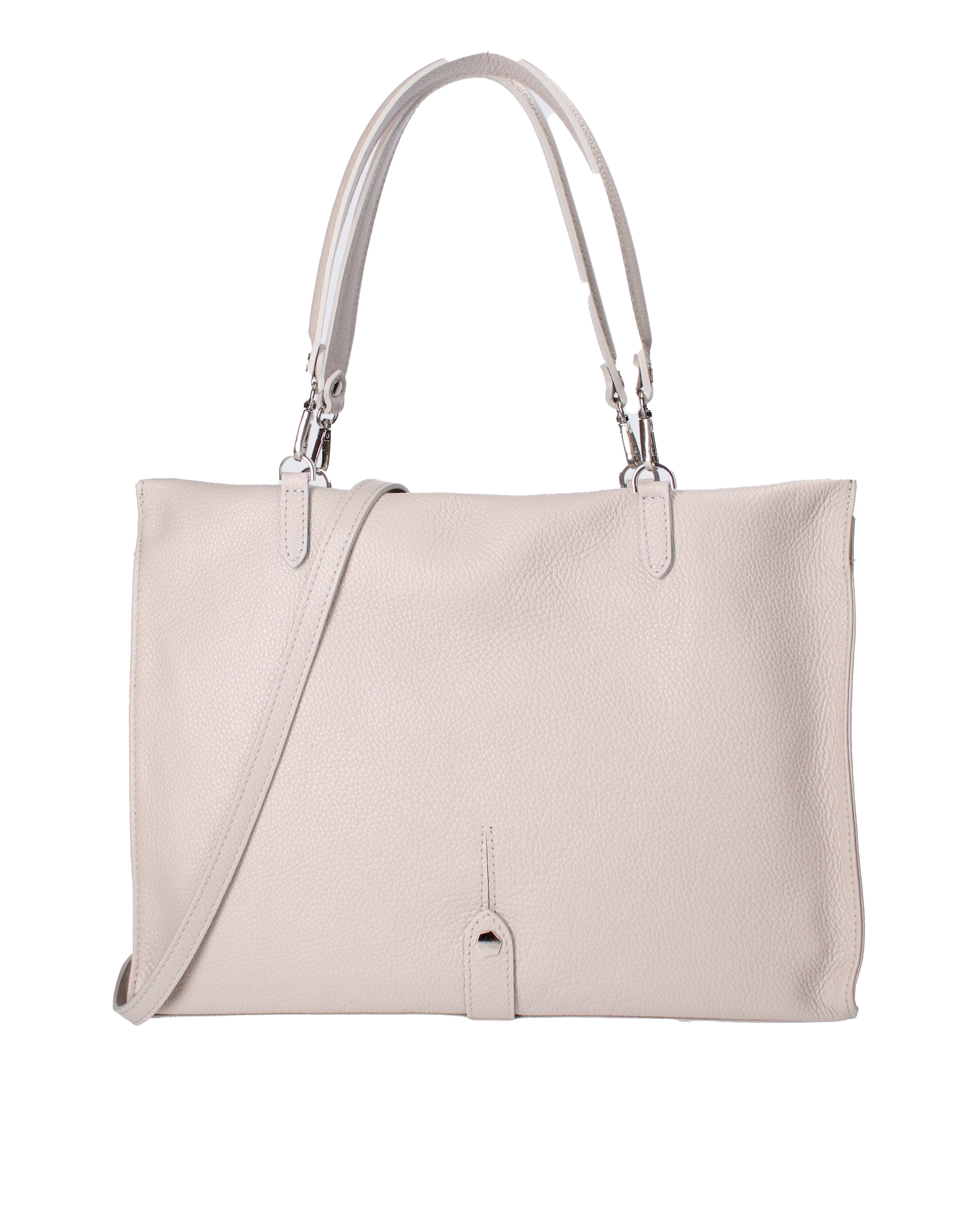 Borsa a mano da donna 100% vera pelle 07138-D86 GRIGIO PERLA Roberta Rossi