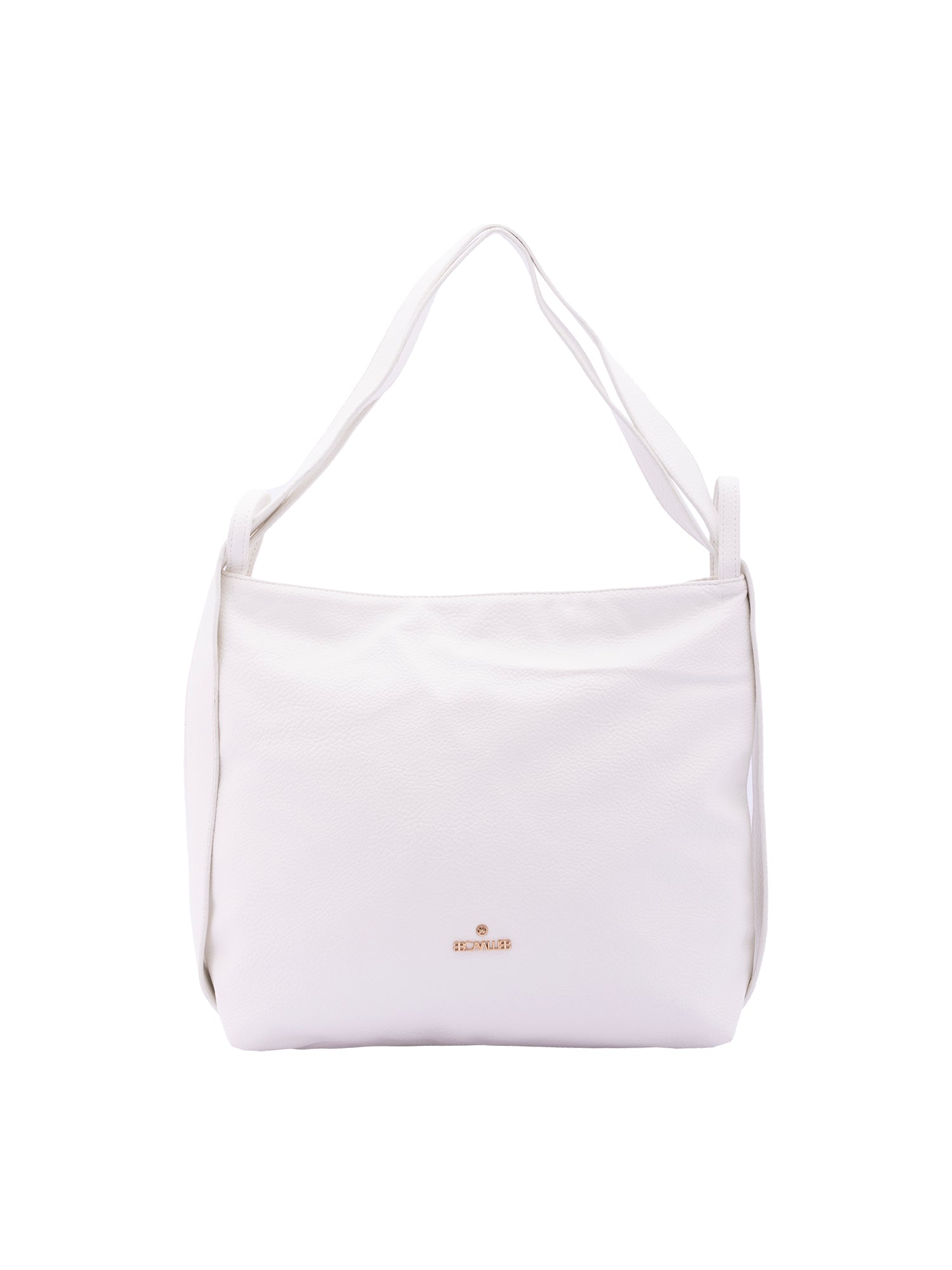 Borsa a spalla da donna Ecopelle e poliestere BC1407-WHITE B Cavalli