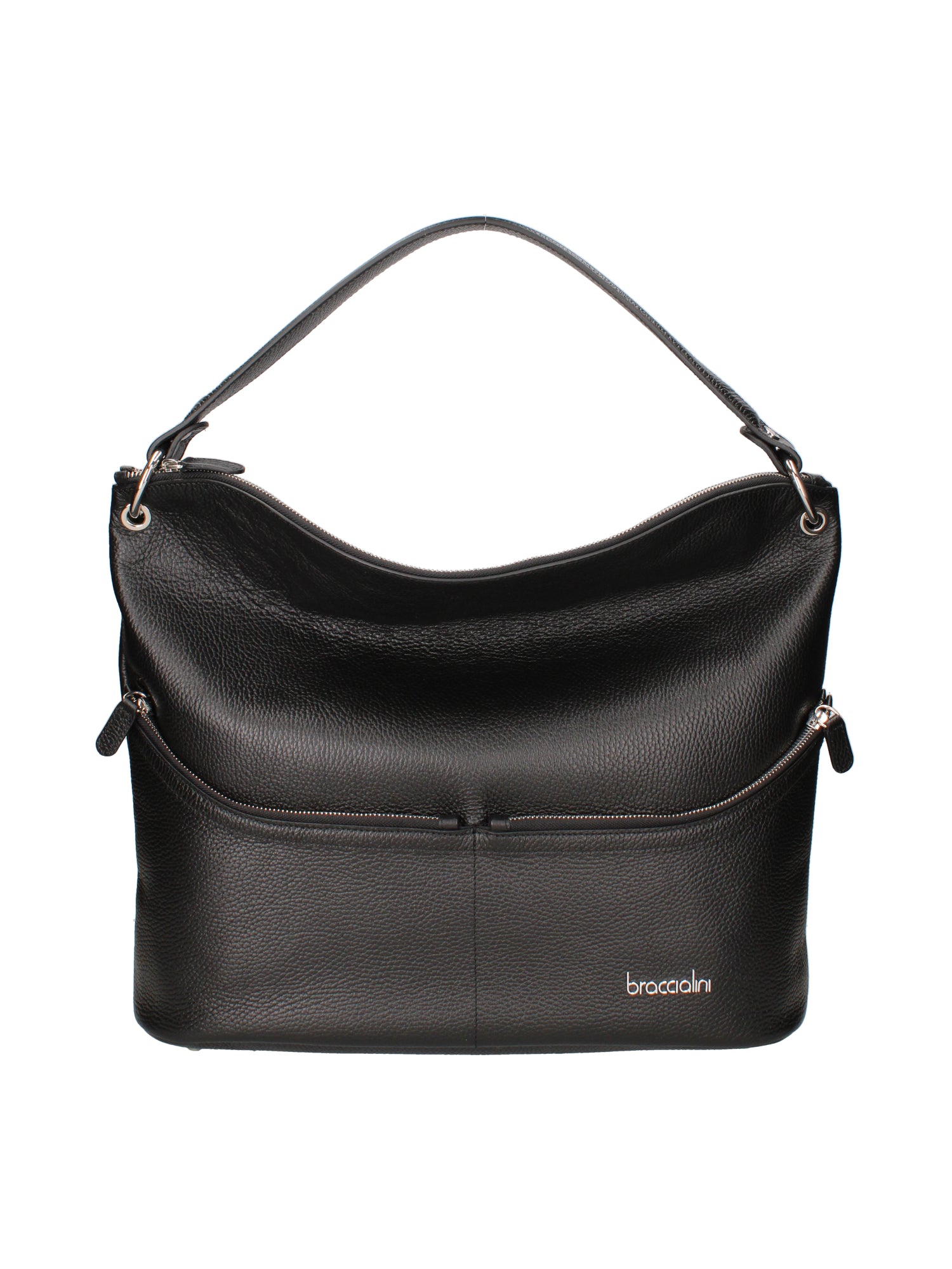 Tivoli Borsa a spalla da donna 100% poliuretano B15012GR-NERO Braccialini