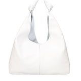 Borsa a spalla da donna 100% vera pelle 07156-BIANCO Viola Castellani