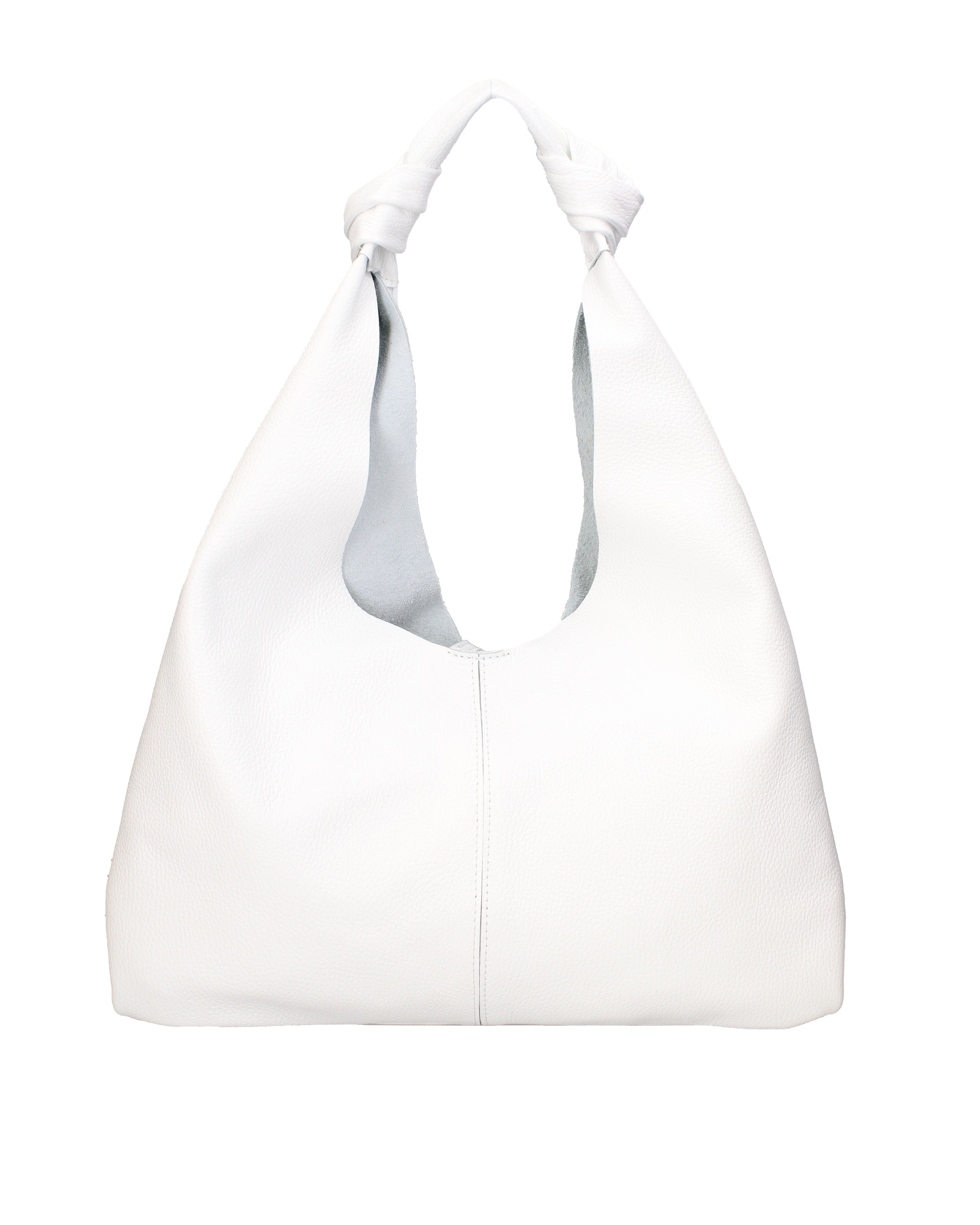 Borsa a spalla da donna 100% vera pelle 07156-BIANCO Viola Castellani