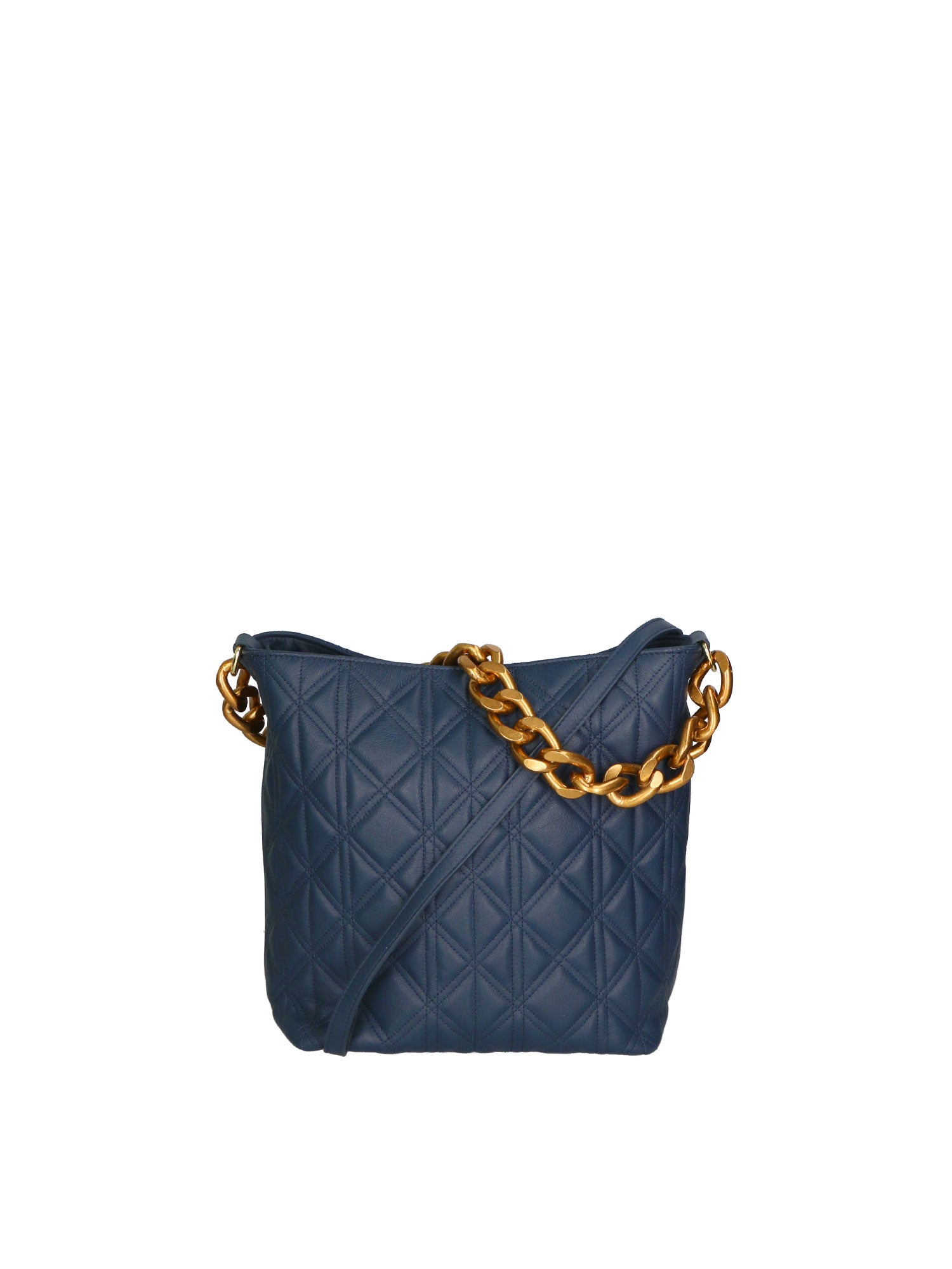 Adra Borsa a spalla da donna Vera pelle 04538-S24 BLU JEANS Gave Lux