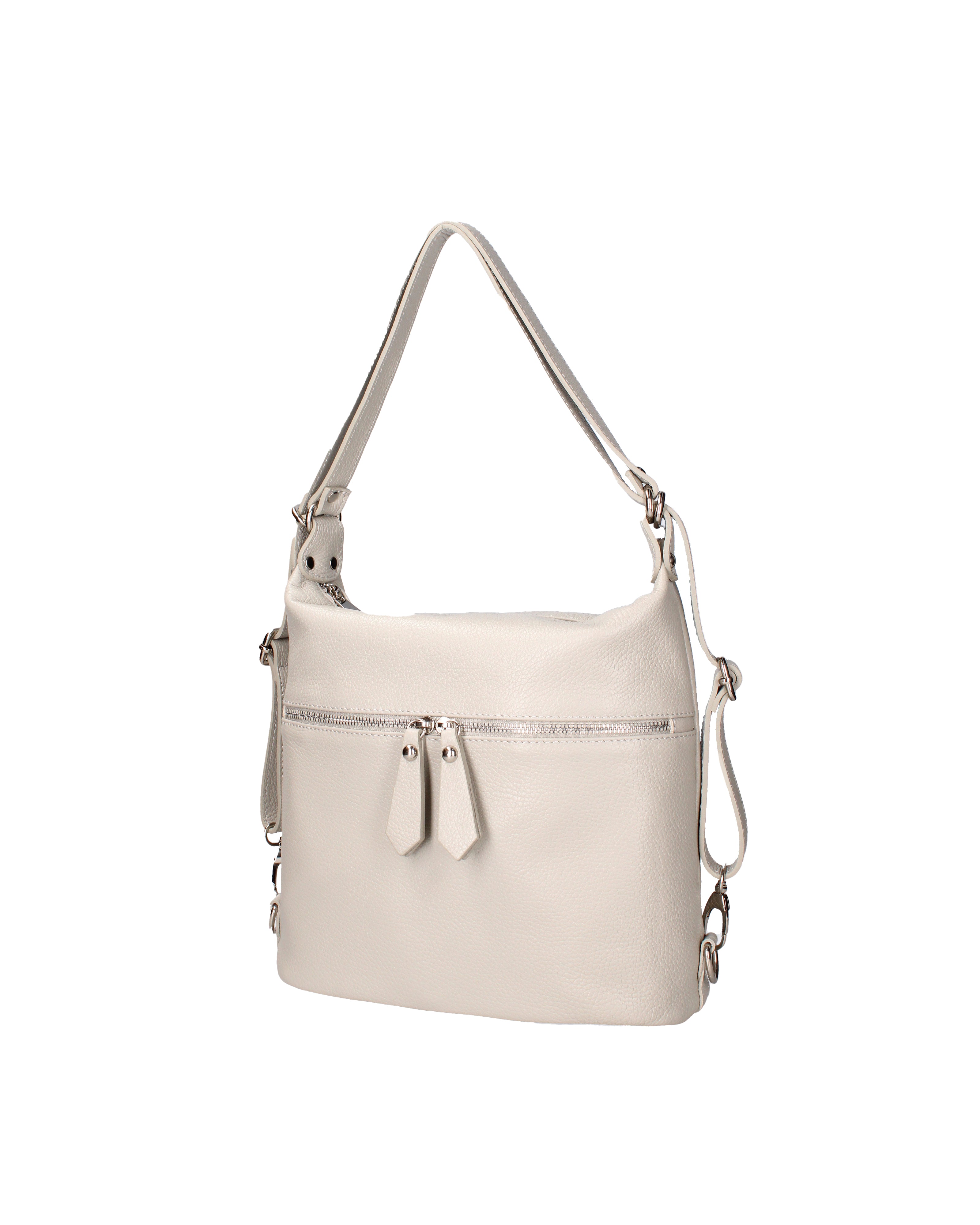 Bianca Borsa a spalla da donna Vera pelle 07136-D86 GRIGIO PERLA Viola Castellani