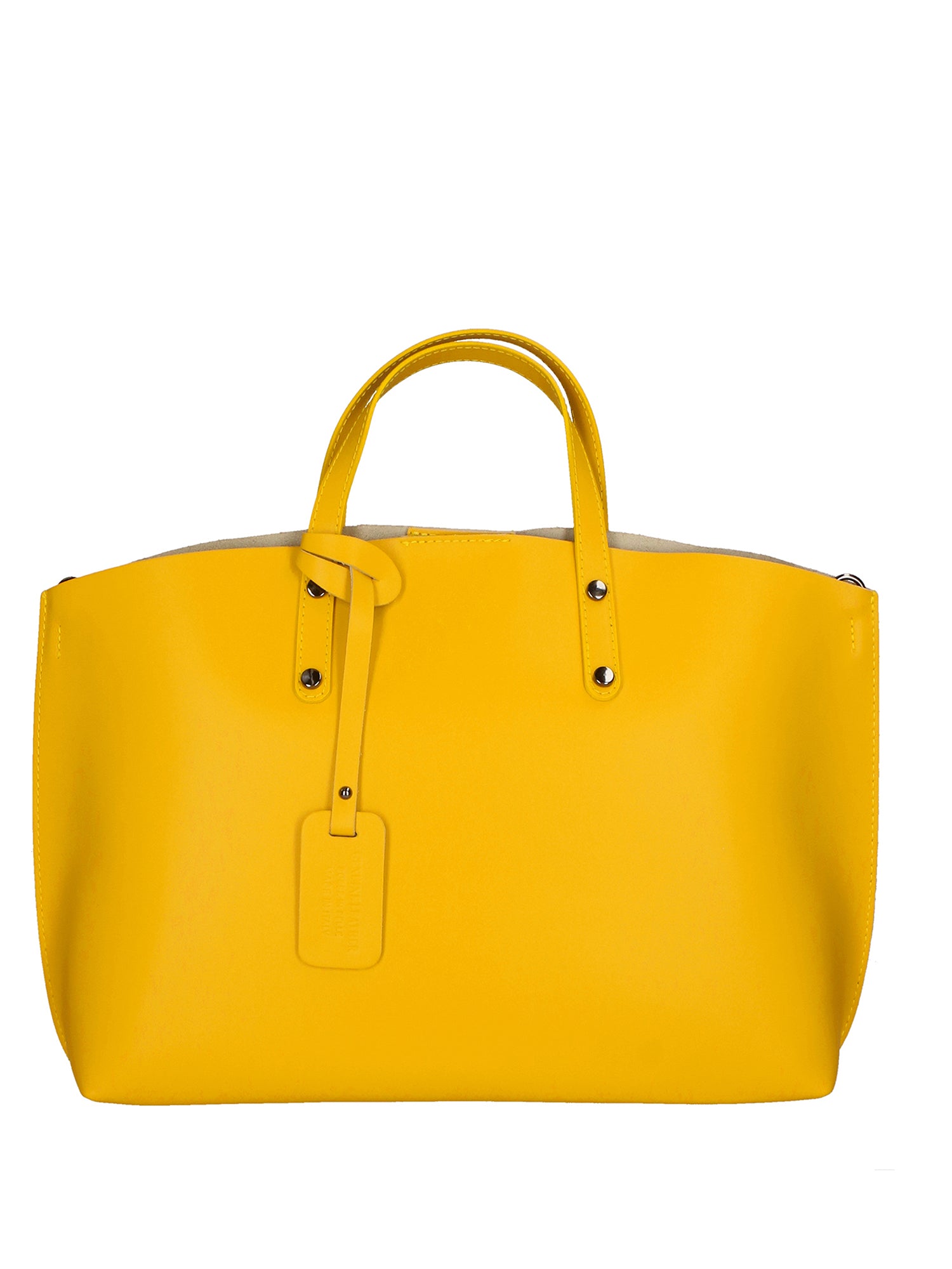 Lumena Borsa a mano da donna Vera pelle 2094-L224 GIALLO Gave Lux